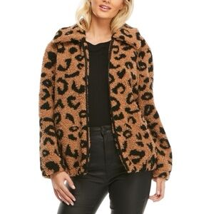 Donna‎ Salyers' Fabulous-Furs Leopard
Teddy Bomber Jacket Size Small